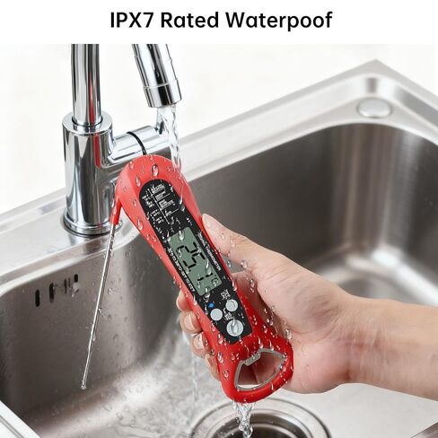 ميزان حرارة رقمي للجيب قابل للطي، قياس درجات الحرارة من -50 إلى 300 درجة مئوية، لمناطق التدفئة والتهوية وتكييف الهواء والتبريد وخدمة الطعام in Kuwait