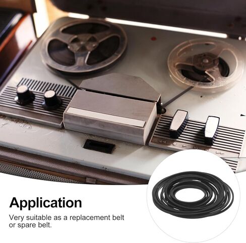 20pcs 1mm Square Cassette Tape Recorder Belts Mixed Size 35-85mm Rubber Drive Bands for Tape Recorder Player Maintenance and Replacement in Saudi Arabia