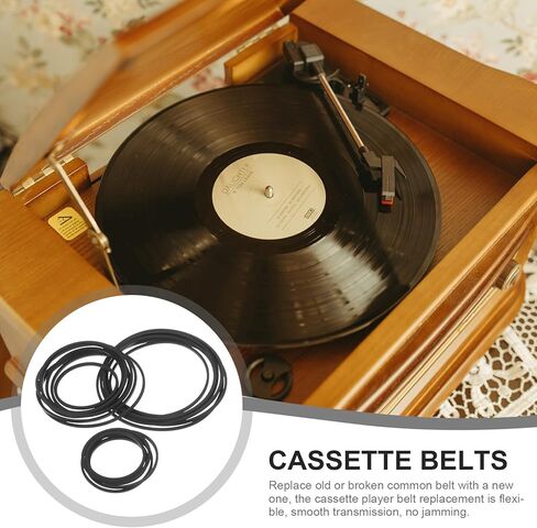 20pcs 1mm Square Cassette Tape Recorder Belts Mixed Size 35-85mm Rubber Drive Bands for Tape Recorder Player Maintenance and Replacement in Saudi Arabia