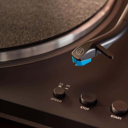 Audio-Technica AT-LP70X-BG قرص دوار أوتوماتيكي بالكامل يعمل بالحزام، حزمة سوداء/فضية مع حل العناية بالسجلات، مجموعة تنظيف معدات ديكو، ستروبوسكوب ومثبت التسجيل in Saudi Arabia
