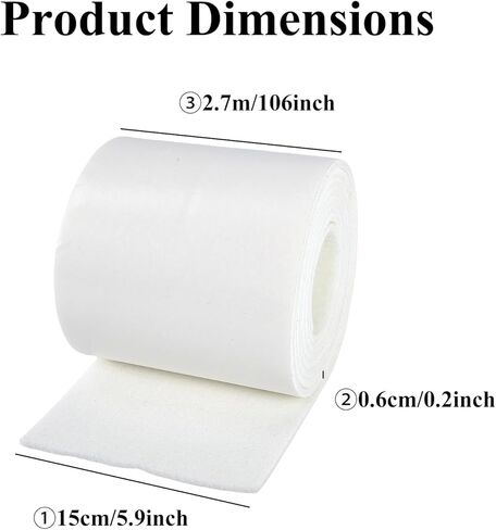 Premium Orthopedic Adhesive Felt Roll - 0.24" x 5.9" x 3 yd White Felt Padding, Rayon Blend Cuttable Adhesive Roll for Foot Cushioning & Wound Support, 1 Roll Gentle Comfort in Saudi Arabia