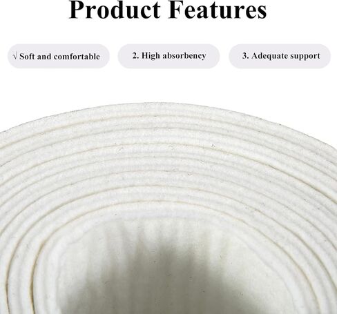 Premium Orthopedic Adhesive Felt Roll - 0.24" x 5.9" x 3 yd White Felt Padding, Rayon Blend Cuttable Adhesive Roll for Foot Cushioning & Wound Support, 1 Roll Gentle Comfort in Saudi Arabia