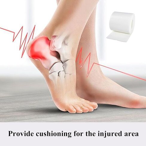 Premium Orthopedic Adhesive Felt Roll - 0.24" x 5.9" x 3 yd White Felt Padding, Rayon Blend Cuttable Adhesive Roll for Foot Cushioning & Wound Support, 1 Roll Gentle Comfort in Saudi Arabia
