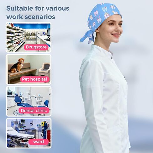 Colorful Heart Printed Women's Scrub Caps,Adjustable Medical Caps,Cute and Breathable Scrub Cap,Surgical Caps in Saudi Arabia