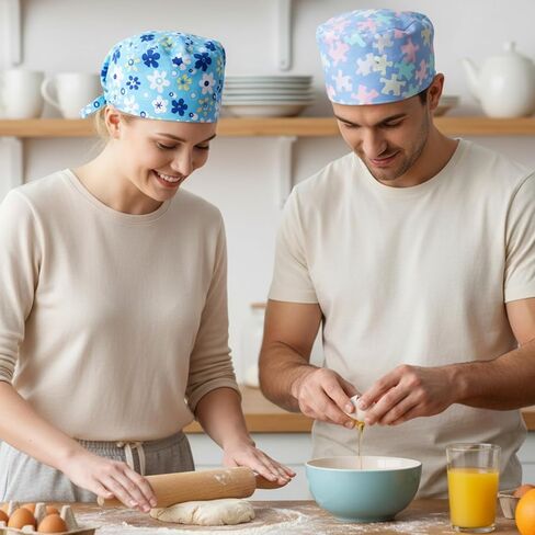 2 قطعة قبعة فرك للجنسين، قبعات ممرضة قابلة للتعديل، قبعة عمل مرنة من الخلف مع أزرار، قبعات فرك للرجال، قبعات ممرضة، عصابة رأس للنساء والرجال in Kuwait