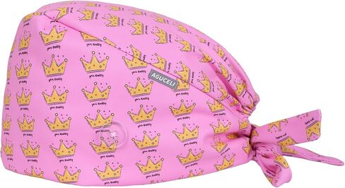 Colorful Heart Printed Women's Scrub Caps,Adjustable Medical Caps,Cute and Breathable Scrub Cap,Surgical Caps in Saudi Arabia