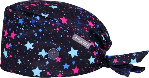 Colorful Heart Printed Women's Scrub Caps,Adjustable Medical Caps,Cute and Breathable Scrub Cap,Surgical Caps in Saudi Arabia