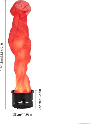 Flame Light 4.9ft Fake Fire Flame Roundness Fake LED Campfire, Realistic Fake Fire Flame, Artificial Fake Fire Flames LED Beads, Atmosphere Effect Simulated Campfire Light in Kuwait