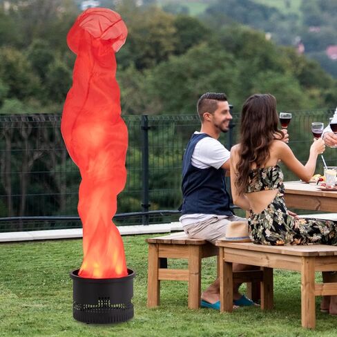 Flame Light 4.9ft Fake Fire Flame Roundness Fake LED Campfire, Realistic Fake Fire Flame, Artificial Fake Fire Flames LED Beads, Atmosphere Effect Simulated Campfire Light in Kuwait