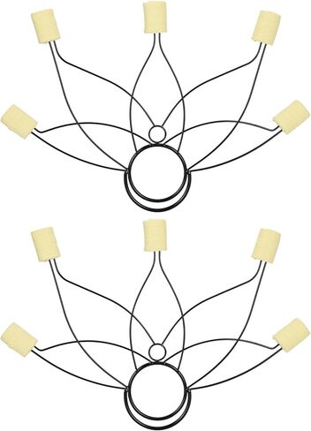 Fire Fans for Dancing (Pair), 5 Wick Lotus Fans with 2" Woven Aramid Fiber Kevlar Heads, Durable Fire Performance Gear for Festivals & All Levels of Dancers in Saudi Arabia