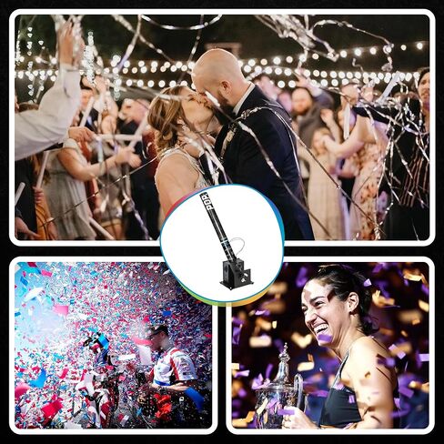 Ultimate Confetti - مدفع كهربائي فارغ بحجم 18 بوصة، برميل فارغ للاستخدام مرة واحدة للقصاصات أو اللافتات، يطلق النار من 25 إلى 35 قدمًا، يتطلب آلة قصاصات EC-1 أو EC-4 لتنشيطها in Saudi Arabia