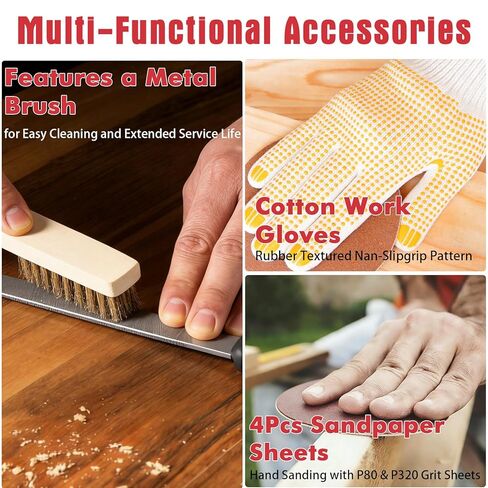 Keze 25 Pcs Metal File Set,Premium T12 Carbon Steel Flat/Half-Round/Round/Triangle Large Files,14 Pcs Needle Files with Case,4 Pcs Sandpaper,Brush,and A Pair of Gloves,for Woodworking. in Kuwait