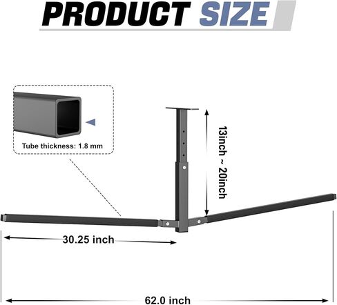 WALMANN Ceiling Kayak Storage Rack for Garage, Heavy-Duty Overhead Kayak Hanger Holds 2 Kayaks, Snowboards, Surfboards, Paddleboards & SUPs, Space-Saving Ceiling-Mount Storage Rack in Saudi Arabia