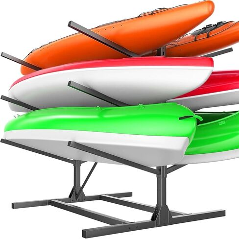 WALMANN Garage Kayak Rack, Heavy-Duty Metal Kayak Storage Rack Adjustable Freestanding Kayak Stand in Kuwait