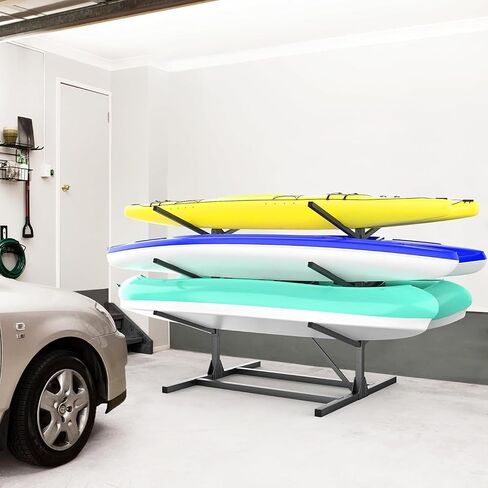 WALMANN Garage Kayak Rack, Heavy-Duty Metal Kayak Storage Rack Adjustable Freestanding Kayak Stand in Kuwait