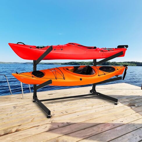 Freestanding Kayak Storage Rack – Vertical 2/3/4-Tier Organizer for Kayaks, Canoes & Paddleboards, Heavy-Duty Indoor/Outdoor Stand with Protective Foam Padding in Saudi Arabia