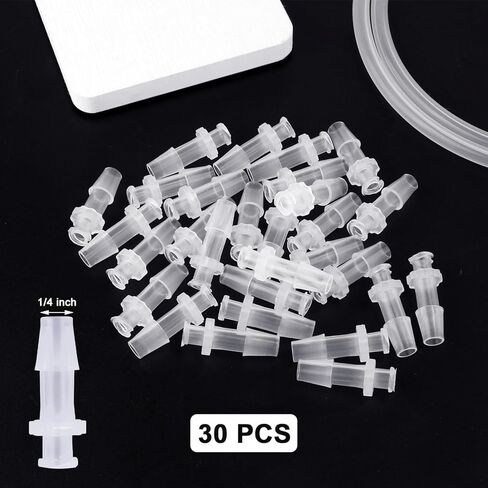 30pcs Luer Lock, Clear Female Luer Lock 1/4 Luer Lock Connector Kit Luer Connector in Saudi Arabia