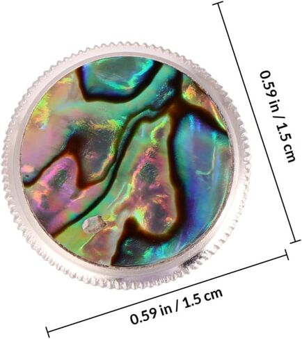 3pcs Trumpet Valve Finger Buttons Piston Button Snap Covers with Abalone Stone Inlay Musical Instrument Accessories for Brass Trumpet Replacement Random Color in Kuwait