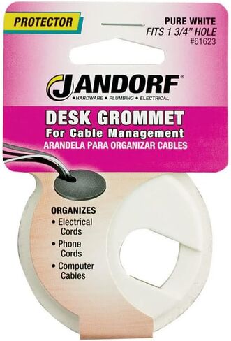 Jandorf Grommet Desk Pure Wht 1-3/4in in Saudi Arabia
