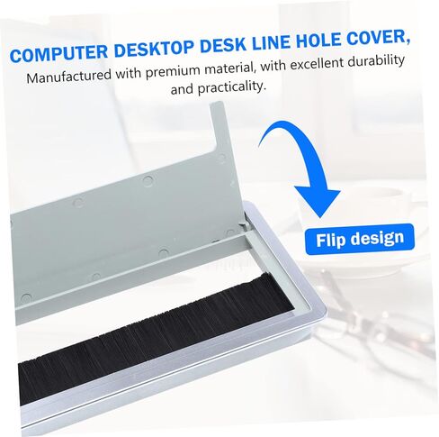 2pcs Desk Wire Hole Cover Decorative Practical Grommets Abs Material Easy Cable Management in Saudi Arabia