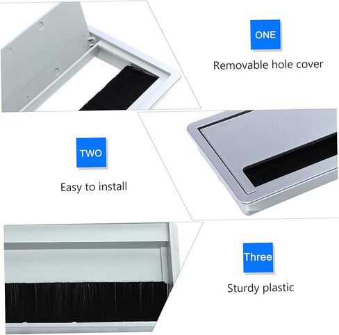 2pcs Desk Wire Hole Cover Decorative Practical Grommets Abs Material Easy Cable Management in Saudi Arabia