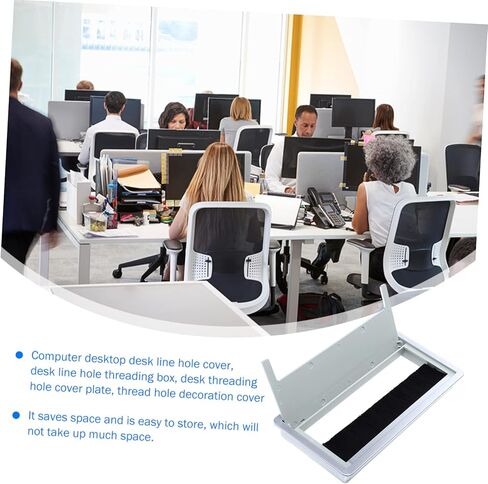 2pcs Desk Wire Hole Cover Decorative Practical Grommets Abs Material Easy Cable Management in Saudi Arabia