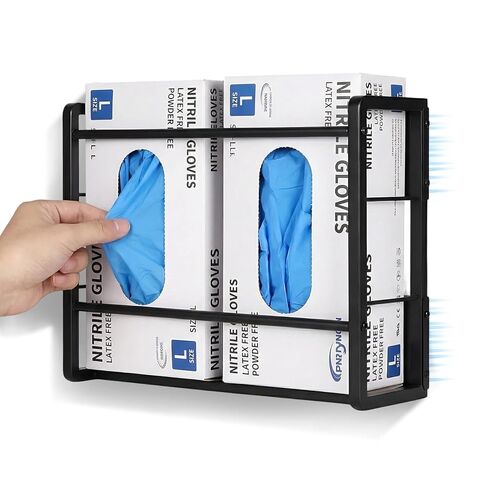 Magnetic Glove Holder for wall Mount,Holds Up to 2 Boxes,Wall & Refrigerator Mount,Metal Glove Box Holder Wall Mount for Rubber Latex Disposable Gloves Facial Tissue and Storag in Kuwait