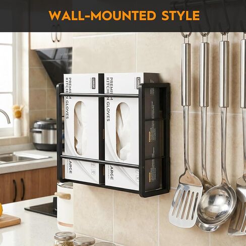 Magnetic Glove Holder for wall Mount,Holds Up to 2 Boxes,Wall & Refrigerator Mount,Metal Glove Box Holder Wall Mount for Rubber Latex Disposable Gloves Facial Tissue and Storag in Kuwait