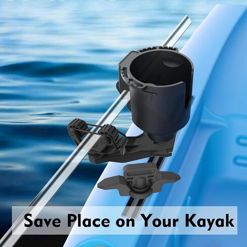 3011 Multifunctional Kayak Paddle Holder, Space-Saving Kayak Paddle Holder, Offset Paddle Holder Kayak Track Mount, Kayak Rail Accessories for Fishing in Saudi Arabia