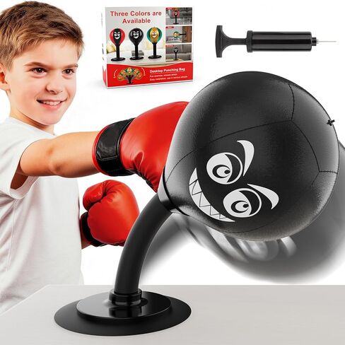 Desktop Punching Bag with Suction Cup - Stress Relief Toy for Office Desk, Heavy Duty Boxing Ball for Adults and Kids, Fun Gift for Coworkers & Friends in Saudi Arabia