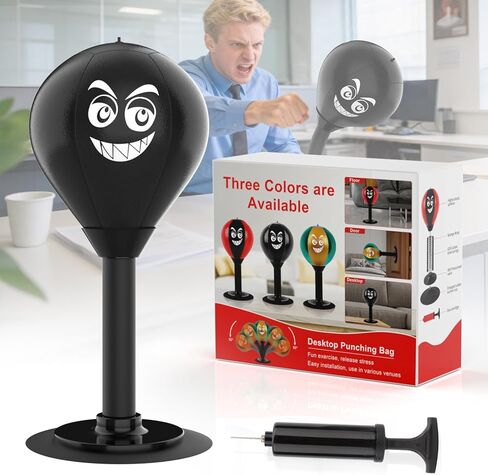 Desktop Punching Bag with Suction Cup - Stress Relief Toy for Office Desk, Heavy Duty Boxing Ball for Adults and Kids, Fun Gift for Coworkers & Friends in Saudi Arabia