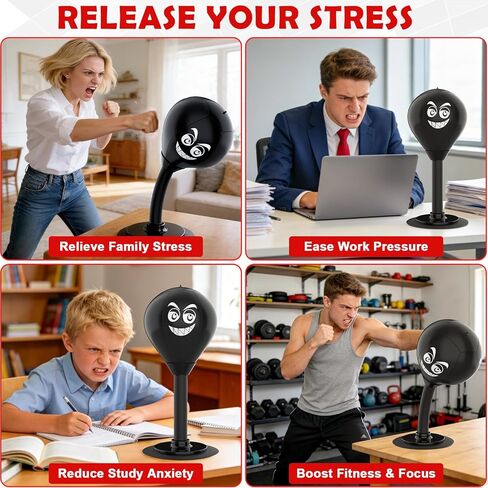 Desktop Punching Bag with Suction Cup - Stress Relief Toy for Office Desk, Heavy Duty Boxing Ball for Adults and Kids, Fun Gift for Coworkers & Friends in Saudi Arabia