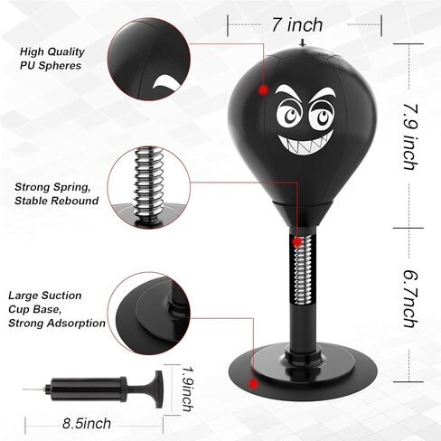 Desktop Punching Bag with Suction Cup - Stress Relief Toy for Office Desk, Heavy Duty Boxing Ball for Adults and Kids, Fun Gift for Coworkers & Friends in Saudi Arabia