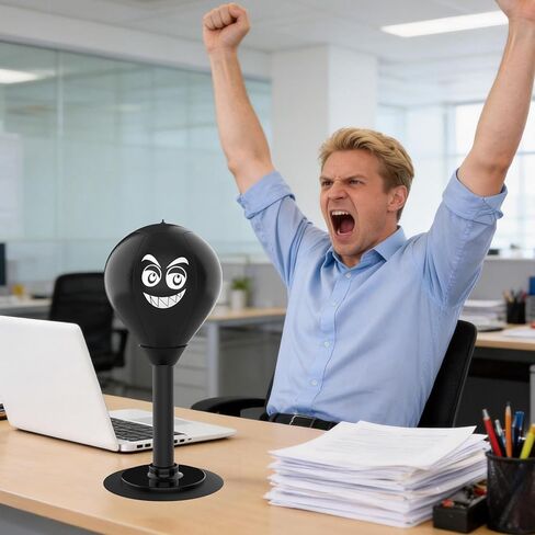 Desktop Punching Bag with Suction Cup - Stress Relief Toy for Office Desk, Heavy Duty Boxing Ball for Adults and Kids, Fun Gift for Coworkers & Friends in Saudi Arabia