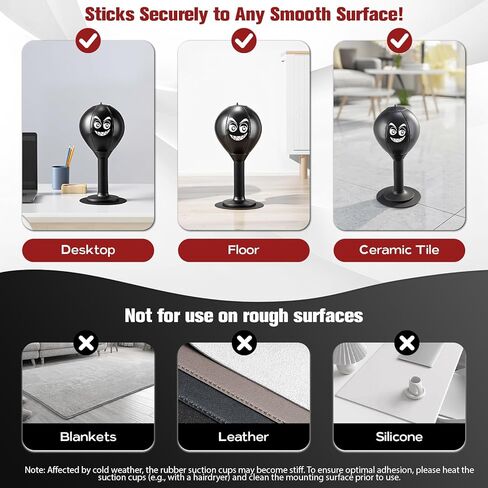Desktop Punching Bag, Small Relaxing Punch Rage Bag Stress Relief with Upgraded Strong Suction Cup & All-Around Foam Protect Spring, Portable Tabletop Boxing Ball for Adult Youth Office Friends in Kuwait
