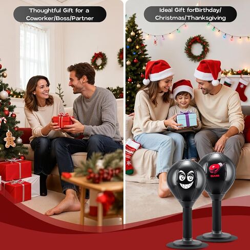 Desktop Punching Bag, Small Relaxing Punch Rage Bag Stress Relief with Upgraded Strong Suction Cup & All-Around Foam Protect Spring, Portable Tabletop Boxing Ball for Adult Youth Office Friends in Kuwait