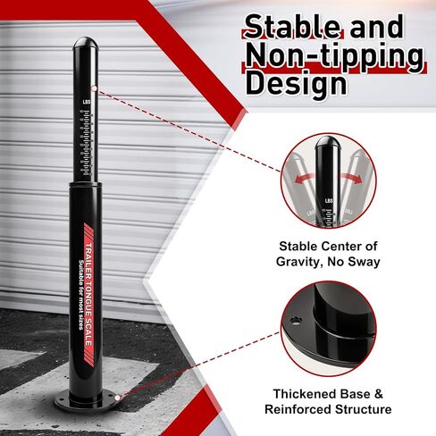 مقياس وزن لسان المقطورة RV، مقياس وزن وصلة السحب عالي التحمل يصل إلى 1800 رطل، قياس دقيق لحمل اللسان للمركبات الترفيهية ومقطورة السفر ومقطورة القارب، يضمن سحبًا آمنًا ومستقرًا in Kuwait