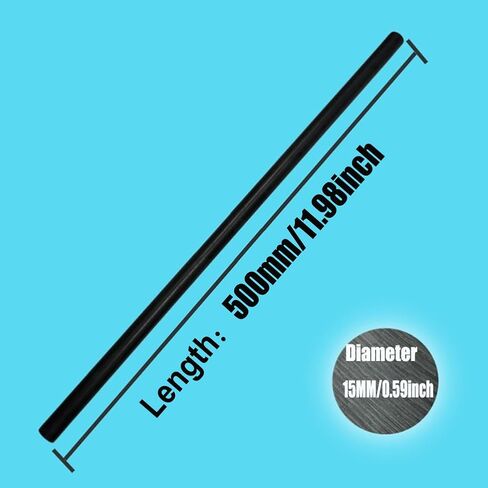 Bakelite Phenolic Rod Insulation Electrical Bakelite Laminate Raw Materials for Laboratory and DIY Length 500mm 2 Pieces Black,Diameter 15mm in Saudi Arabia