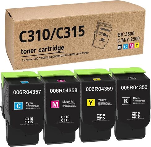 C315 C310 Toner Extra High Yield 8000/5500 Pages Compatible for Xerox C315 C310 Replacement for Xerox 006R04364 006R04365 006R04366 006R04367 Toner Xerox C310 C315 C310DNI C315DNI C310DNIM Printer. in Kuwait