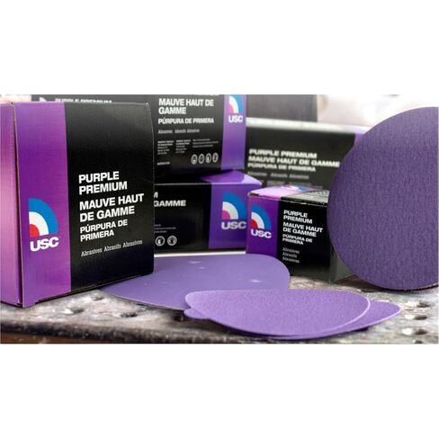 USC 999110 لفة ورق كاشطة مثقوبة بالفراغ، 2-3/4 بوصة عرض × 25 ياردة طول، P180 Grit Purple in Saudi Arabia