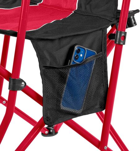 FANMATS NCAA Wisconsin Badgers Hard Arm Chair – Steel Frame with Double Layered Polyester | Team Color | Mesh Cup Holders in Saudi Arabia