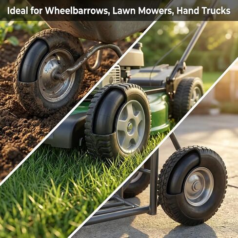 QWORK 4.10/3.50-4 Wheelbarrow Inner Tube, 4 Pack Replacement Inner Tubes, Bent Valve, for Lawn Movers, Hand Trucks in Saudi Arabia