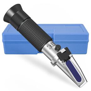 Brix Refractometer with ATC, Dual Scale 1.000-1.130 SG & 0-32% Brix. High Precision, Ideal for Wine/Beer Brewing, Agriculture & lab use. Works as Alcohol & Honey Refractometer. in Kuwait