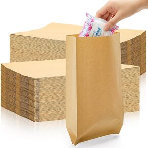 ZOOFOX 300 Pieces Waxed Kraft Sanitary Napkin Disposal Bag, Leak Proof 5.5" x 10" Waste Receptacle Paper Liner, Commercial Business Restroom Bathroom Janitorial Personal Dispenser for Tampon and Pad in Kuwait