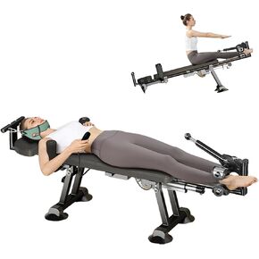 سرير جر لكامل الجسم للياقة البدنية، طاولة جر عنق الرحم لتدليك الخشب، بديل طاولة الانعكاس المحمولة، آلة تخفيف الضغط الخلفي للمنزل (كهربائية عالية) in Kuwait