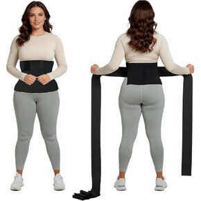 Lisacool Sculpt Touch Waist Trainer for Women Belly Fat Postpartum Belly Band Sweat Band for Stomach Weight Loss With Lumbar and Back Support Black in Kuwait