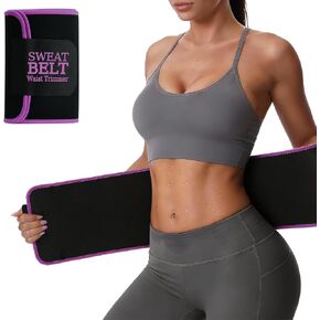 LKV Waist Trainer for Women & Men, Neoprene Waist Sweat Band, Waist Trimmer Sweat Belt for Workout, Stomach Wrap Body Shaper in Kuwait