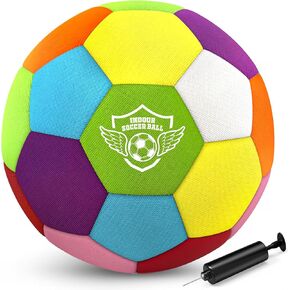 HopeRock Size 4 Indoor Soccer Ball -Soft Silent Foam Size 4 with Realistic Bounce for Youth Skills Practice, Dribbling & Juggling, for Home Use, Ideal Soccer Gift for Kids 3-12 in Kuwait