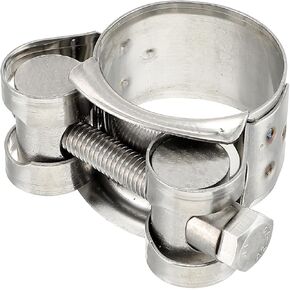 2Pcs 304 Stainless Steel T-Bolt Hose Clamp, Adjustable OD Range 4.4" to 4.8" (113-121mm) Heavy Duty Pipe Strap Clamp, Metal Fuel Line Clamping for Automotive, Plumbing, Industrial in Kuwait