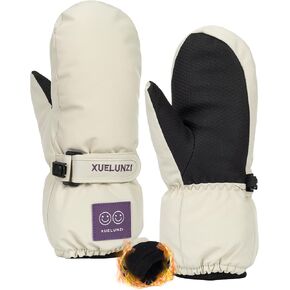 Kids Winter Snow Mittens Ladies Teen Girls Boys Waterproof Windproof Anti-Slip Cold-Weather Warm Fleece-Lined Gloves in Kuwait